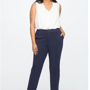 ELOQUII The Ultimate Stretch Slim Leg Pant Women Plus Size 16S Navy